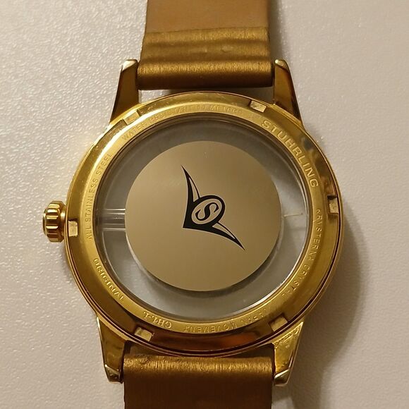 Stuhrling Original Women Krysterna Crystal Leather Band Watch WR 50M Japan Movt main image 6